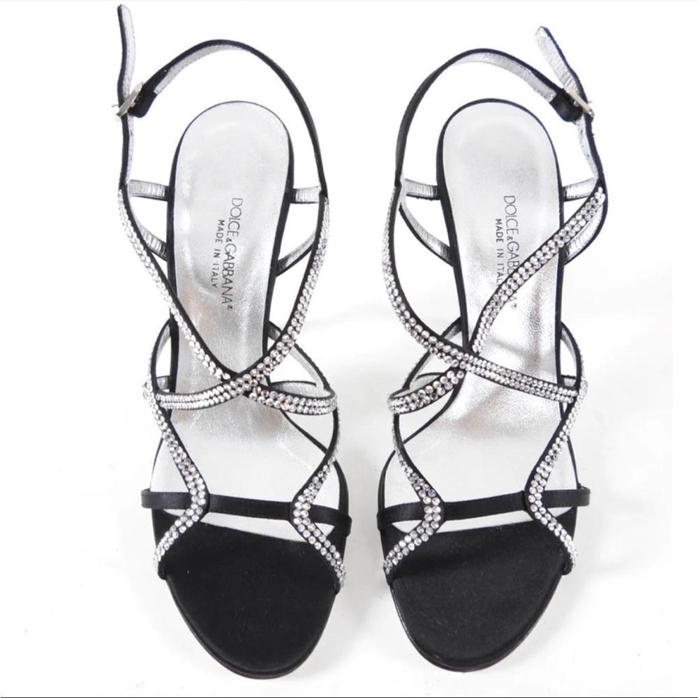 Dolce & Gabbana 💎🖤Silk Sandals - Picture 2 of 16
